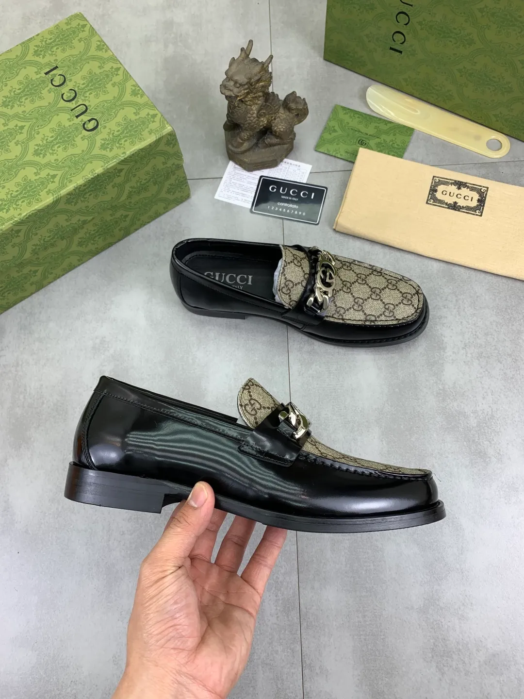 Men's men's shoes 💰P480 [New style] Water-dyed cowhide 💰💎💎💎 [Gucci] GUCCI high-end men's formal business leather shoes, original order 1:1 authentic goods! Original imported high-end open-edge beaded calfskin, original metal buckle, imported first-layer cowhide lining for feet, original outsole, men's shoe size: 38-45, 2️⃣ colors available